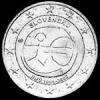 2 Euros Eslovacos (Aniversario de la UEM) (Anverso)
