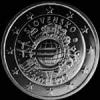 2 Euros Eslovacos (Aniversario del Euro) (Anverso)