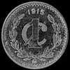 Centavo de Bronce Mexicano (reducido) (Reverso)