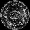 5 Centavos de Bronce Mexicanos (Reverso)