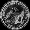 Cuarto Dólar de Plata "Seated Liberty" Estadounidense (Reverso)