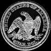 Cuarto Dólar de Plata "Seated Liberty" Estadounidense (Reverso)