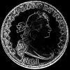Medio Dólar de Plata "Draped Bust" Estadounidense (Anverso)