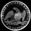 Medio Dólar de Plata "Capped Bust" Estadounidense (canto estriado) (Reverso)