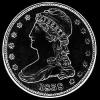 Medio Dólar de Plata "Capped Bust" Estadounidense (Anverso)