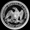 Medio Dólar de Plata "Seated Liberty" Estadounidense (Reverso)