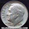 United States "Roosevelt Dime" Silver 10 Cents (Obverse)