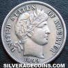 United States "Barber Dime" Silver 10 Cents (Obverse)