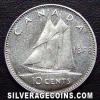 Elizabeth II Canadian Silver "Dime" 10 Cents (Reverse)