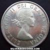 Elizabeth II Canadian Silver 50 Cents (Obverse)