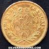 Napoleon III French Gold 20 Francs (Reverse)