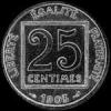 25 Céntimos Franceses (Reverso)