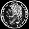 Medio Soberano de Oro Británico de Jorge IV (Anverso)