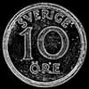 10 Öre Suecos de Gustavo V (Reverso)