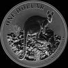 Canguro de Dolar Australiano de 1 Onza de Plata de Isabel II (Reverso)