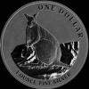 Canguro de Dolar Australiano de 1 Onza de Plata de Isabel II (Reverso)