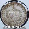 Cuban Silver 20 Centavos (Obverse)