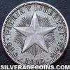 Cuban Silver 10 Centavos (Reverse)