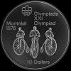 10 Dólares de Plata Canadienses de Isabel II (Ciclismo) (Reverso)