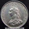 Victoria British Silver "Jubilee Small Head" Shilling (Obverse)