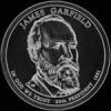 Dólar Estadounidense (James Garfield) (Anverso)