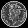 6 Peniques de Plata Fiyianos de Jorge VI (Anverso)