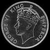 Chelín de Plata Fiyiano de Jorge VI (Anverso)