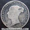 Victoria British Silver "Young Head" Sixpence (Obverse)