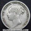 Victoria British Silver "Young Head" Sixpence (Obverse)