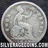 Victoria British Silver "Young Head" Fourpence (Groat) (Reverse)