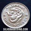 Elizabeth II Australian Silver Shilling (Reverse)