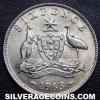Elizabeth II Australian Silver Sixpence (Reverse)