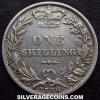 Victoria British Silver "Young Head" Shilling (Reverse)