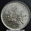 French 5 New Francs (Reverse)