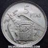 Franco Spanish 5 Pesetas (Reverse)