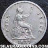 William IV British Silver Fourpence (Groat) (Reverse)