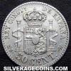 Alfonso XII Spanish Silver 50 Cents (Reverse)