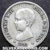 Alfonso XIII "Pelón" Spanish Silver 50 Cents (Obverse)