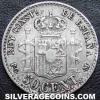 Alfonso XIII "Pelón" Spanish Silver 50 Cents (Reverse)
