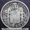 Alfonso XIII "Rizos" Spanish Silver 50 Cents (Reverse)