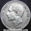 Alfonso XII Spanish Silver Peseta (Obverse)
