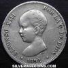 Alfonso XIII "Pelón" Spanish Silver 2 Pesetas (Obverse)