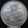 Alfonso XIII "Rizos" Spanish Silver 5 Pesetas (Reverse)