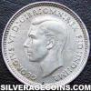 George VI Australian Silver Threepence (Obverse)