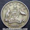 George VI Australian Silver Sixpence (Reverse)