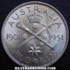 George VI Australian Silver Florin (Federation) (Reverse)
