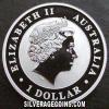 Elizabeth II Australian Dollar 1 Ounce Silver Kookaburra (Obverse)