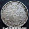 Alfonso XIII "Cadete" Spanish Silver 50 Cents (Reverse)