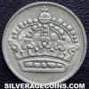 Gustav VI Swedish Billon 25 Öre (Obverse)