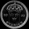 Gustaf V Swedish Silver 50 Öre (Obverse)